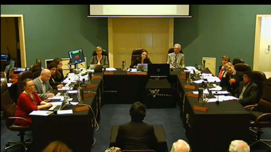 Darebin councillors at a meeting to discuss Australia Day