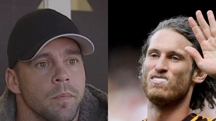 Hawthorn AFL player Tyrone Vickery and his former Richmond teammate Jake King