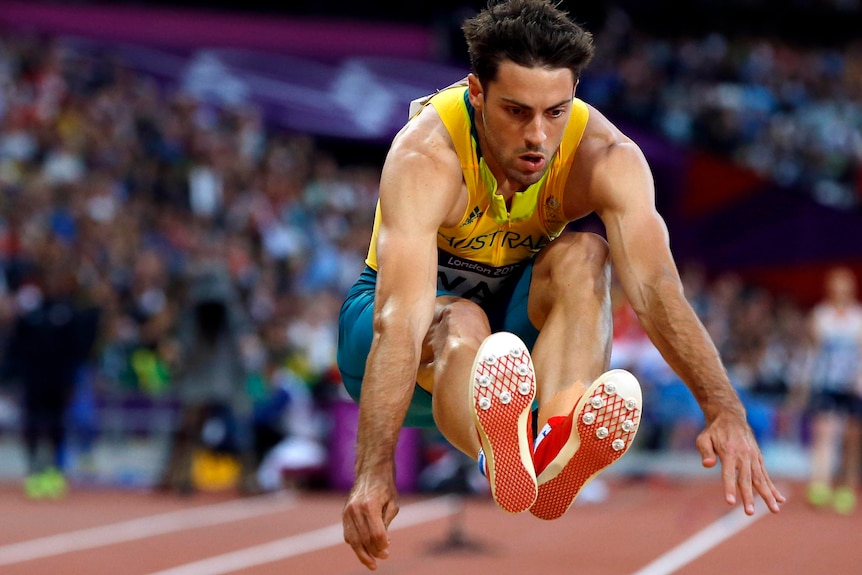 Australia's Mitchell Watt competes in the long jump final at the London 2012 Olympic Games, August 4, 2012.