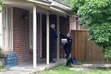 Police outside Terry Bailey's home