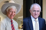 Bob Katter and Malcolm Turnbull composite, images taken July 2016