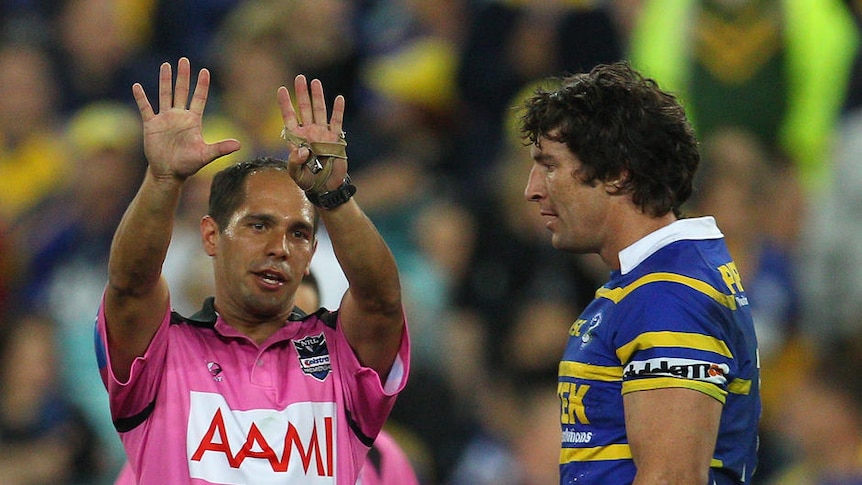 Nathan Hindmarsh was livid with himself after being baited by Michael Ennis.