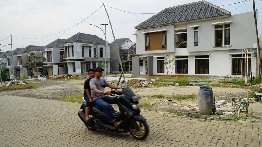 Houses under construction