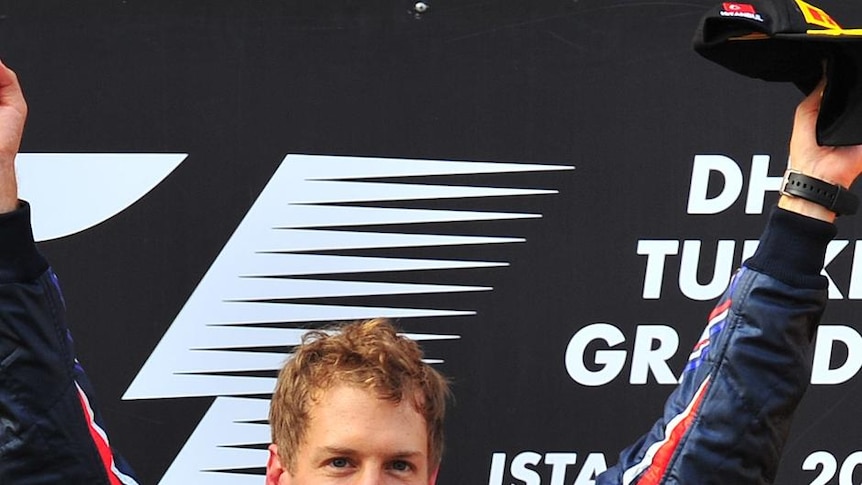 Mark Webber claimed second as Sebastian Vettel picked up his third win of the season.