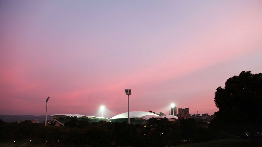 evening sky over Adelaide Oval