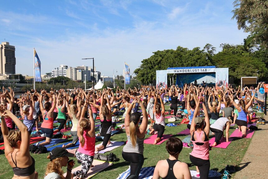 2,500 people took part in Brisbane's first Wanderlust 108 event