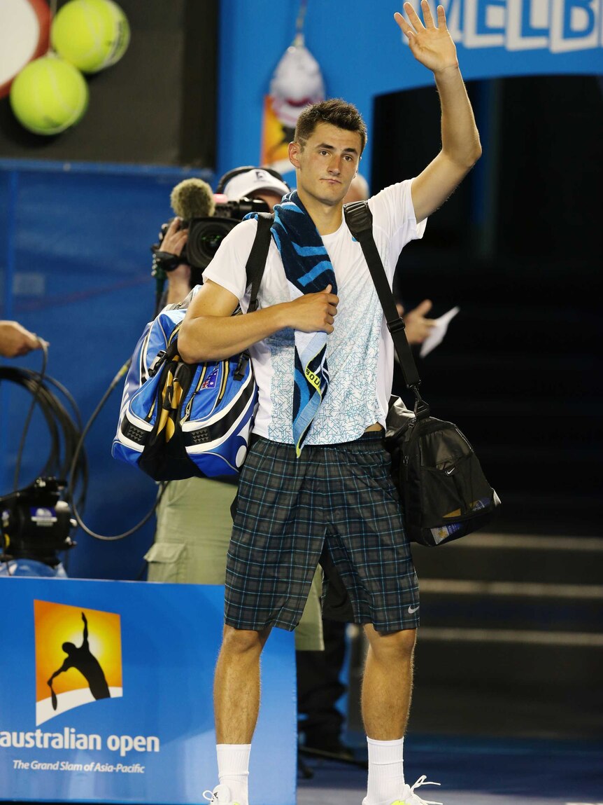 Until next year...Tomic leaves Rod Laver Arena