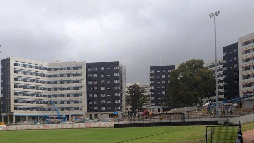 New accommodation blocks under construction at the University of Newcastle.