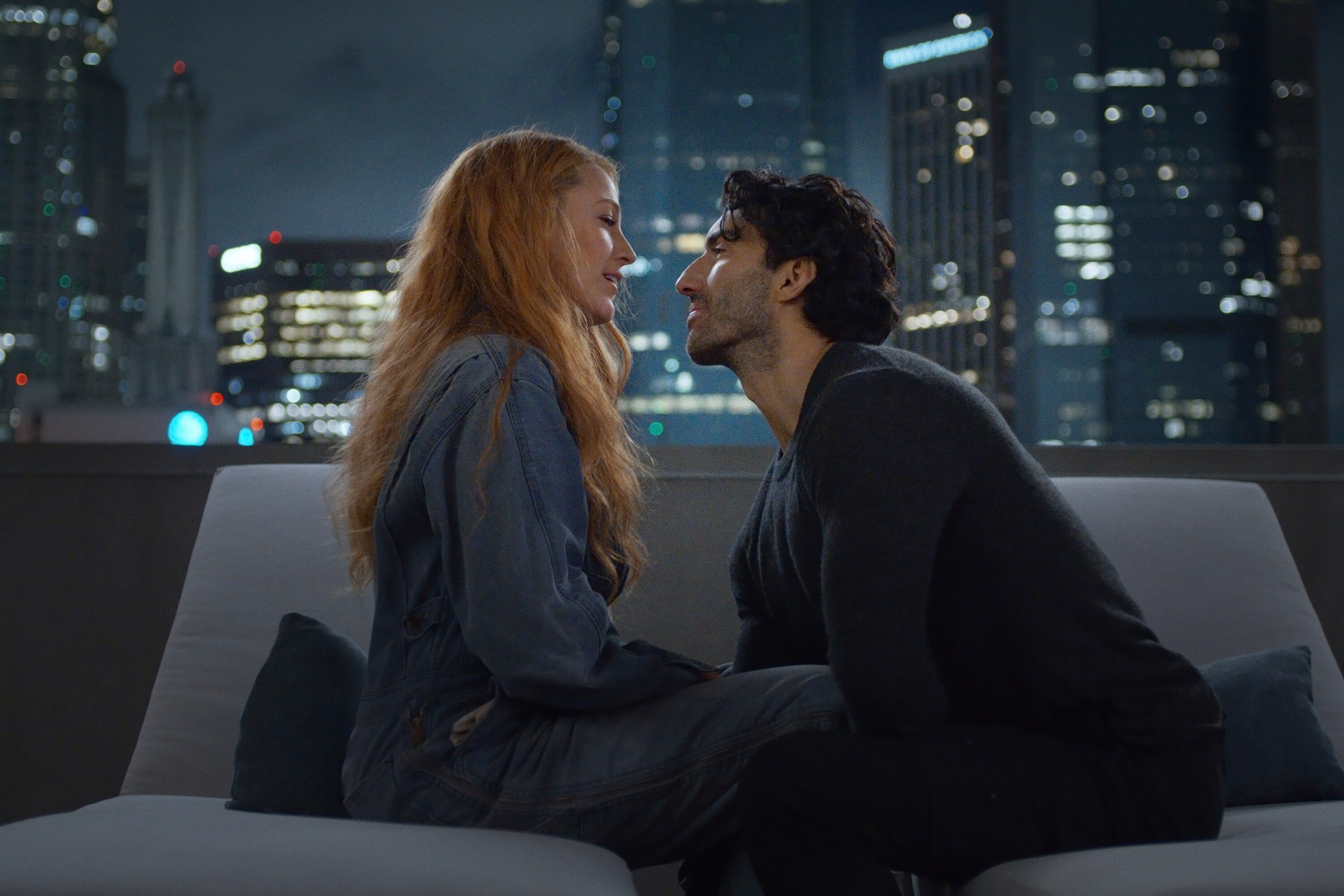 A still of Blake Lively and Justin Baldoni 