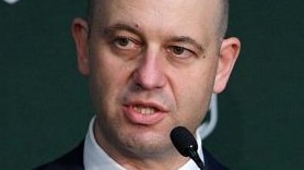 NRL chief executive Todd Greenberg speaks to the media in Sydney