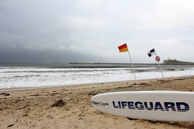 Nobbys headland from Stockton beach, lifeguard generic