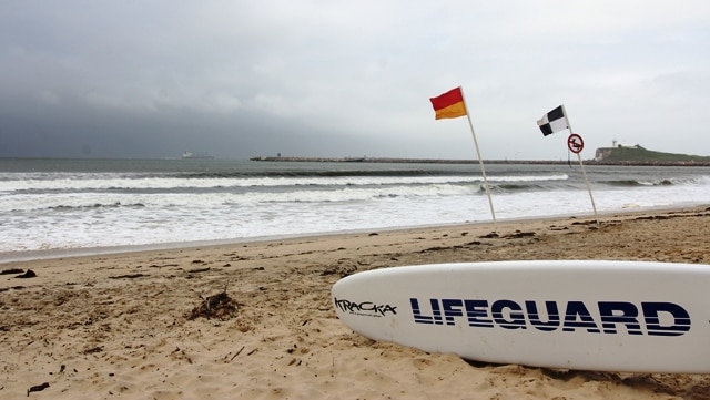 Nobbys headland from Stockton beach, lifeguard generic