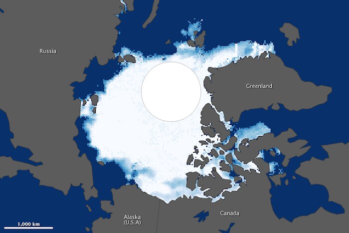 Arctic sea ice concentration 1984