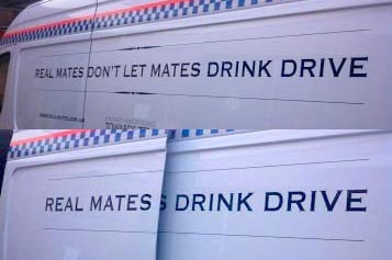 Signage on Tasmanian Police RBT van.