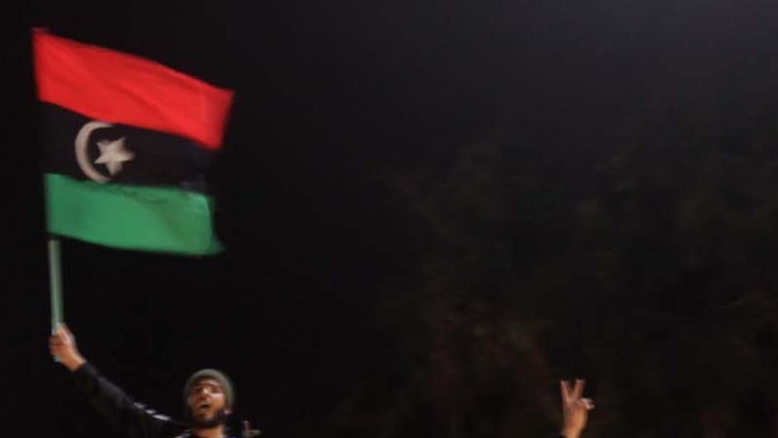 Libyan rebels celebrate in Benghazi