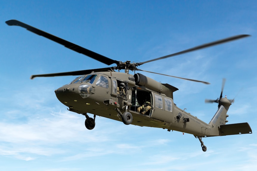 A UH-60M Black Hawk in flight.