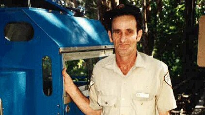 Train driver Cec Thompson soon after he started work at Currumbin Wildlife Sanctuary in 1991.