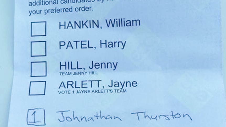 Voters in Townsville added Johnathan Thurston as a candidate to local government election ballot papers.