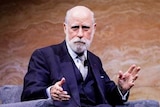 Dr Vint Cerf sits on a couch.