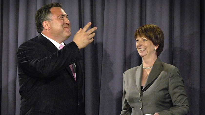 Joe Hockey and Julia Gillard