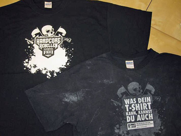 T-shirt 'Gib Nazis Keine Chance' Taille M - Marque BAD TASTE, 100% Coton Col V - Neuf Sans étiquettes, Message Anti-nazi