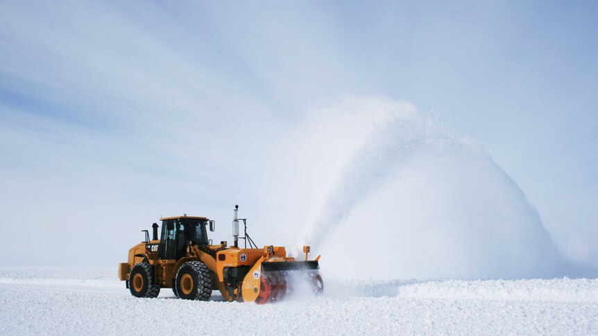 Snow blower at Wilkins airstrip.