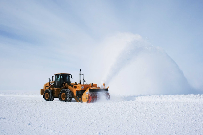 Snow blower at Wilkins airstrip.