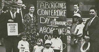 Protesters on Australia Day 1938.