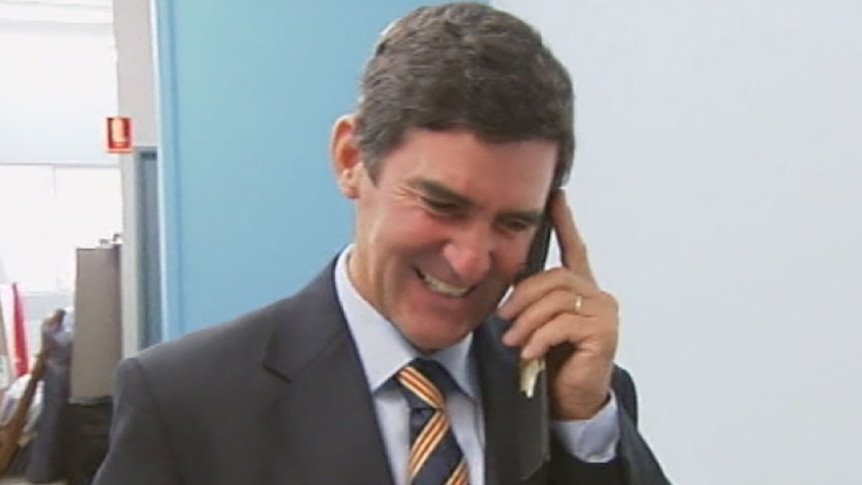 Peter Wellington speaks to Annastacia Palaszczuk moments after she becomes Premier-elect.