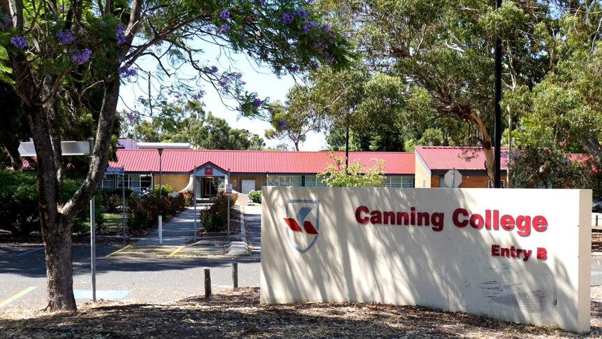 An exterior view of Perth's Canning College.