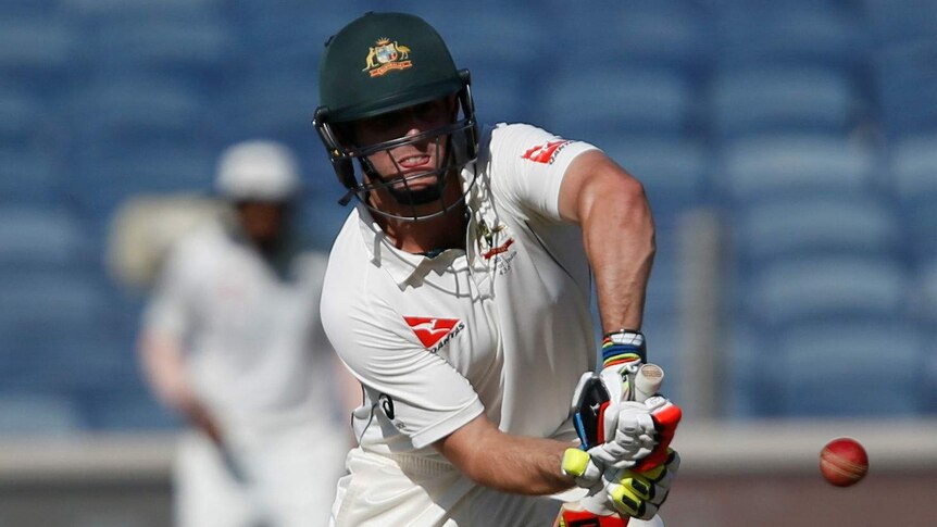 Australian batsman Mitchell Marsh plays a shot