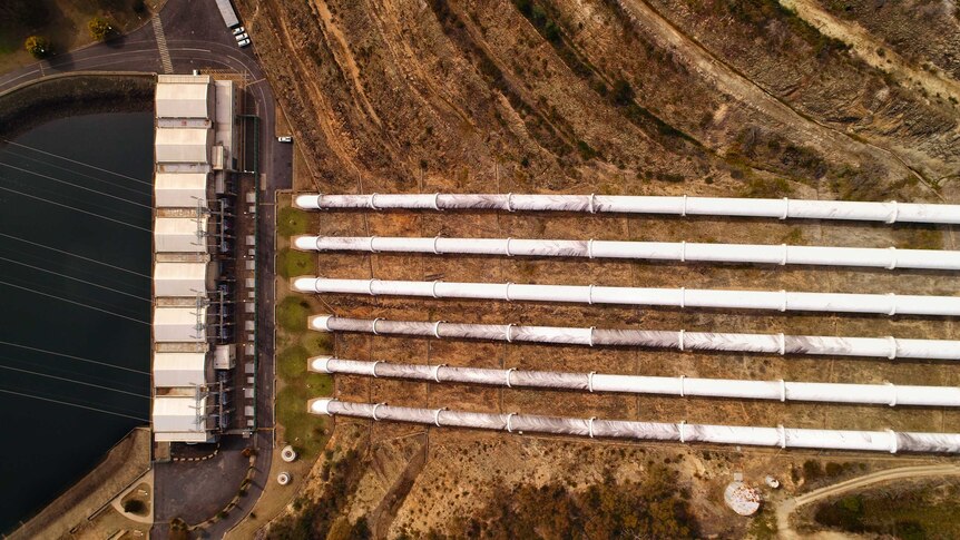 aerial view of Snowy Hydro
