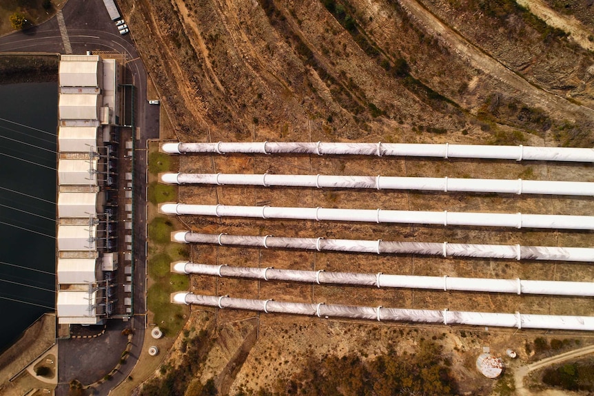 aerial view of Snowy Hydro