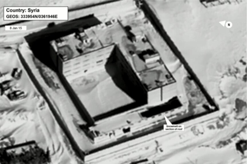 A satellite view of part of the Sednaya prison complex near Damascus.