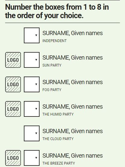 Ballot paper House