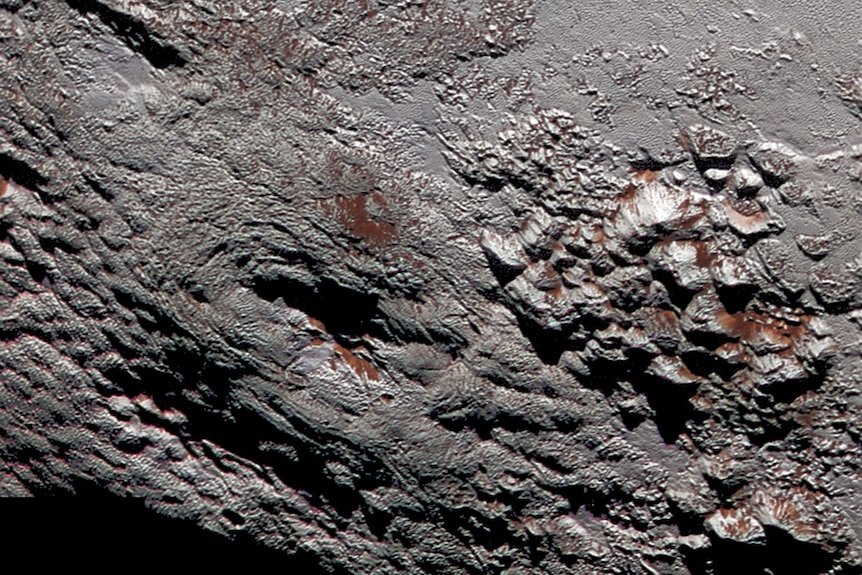 Aerial view of a rocky landscape