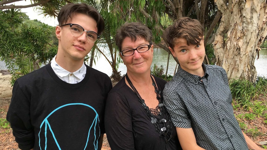 Robyn Cook and her boys Matt and Lewis for a story on the benefits of teaching kids to cook