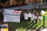 Protesters at the University of Queensland