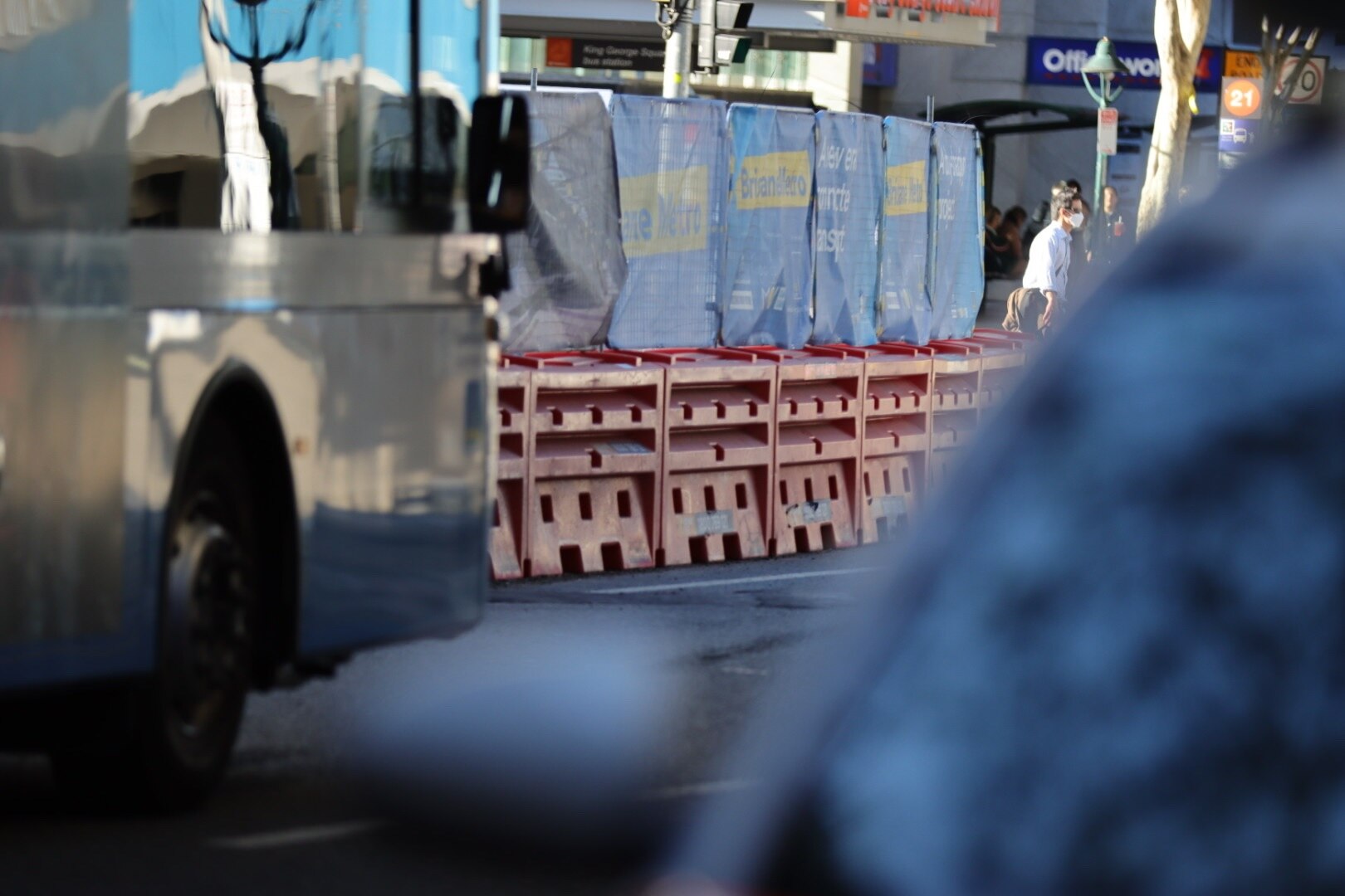 A bus on Adelaide Street in Brisbane