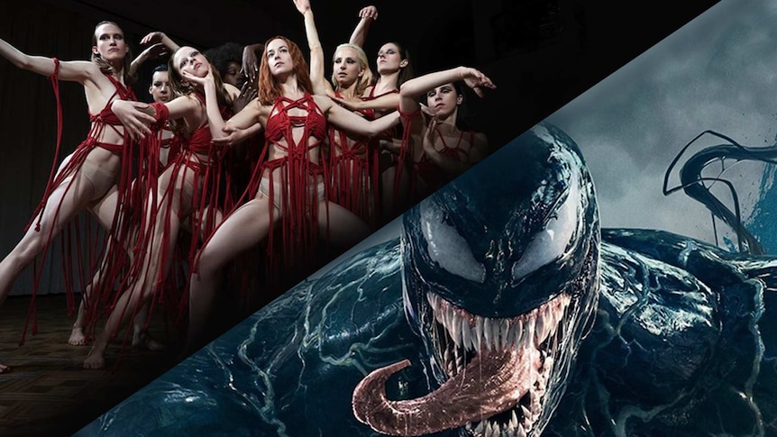 Suspiria and Venom film poster montage.