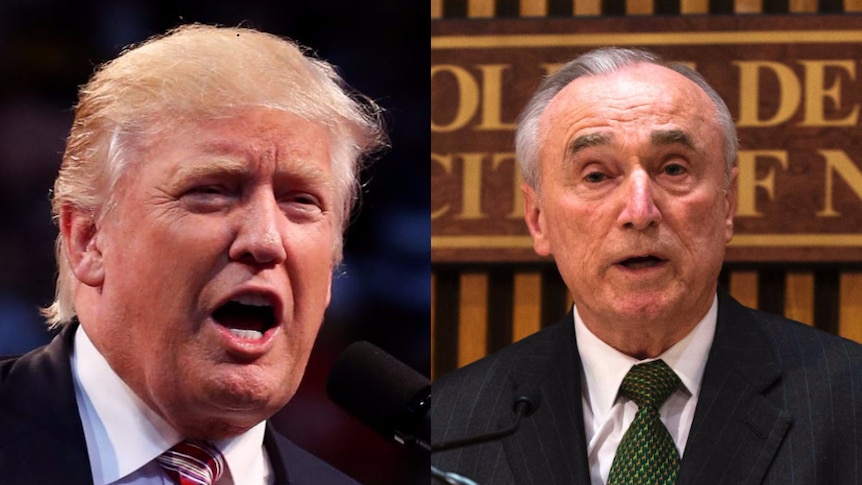 Donald Trump on left and Bill Bratton on right