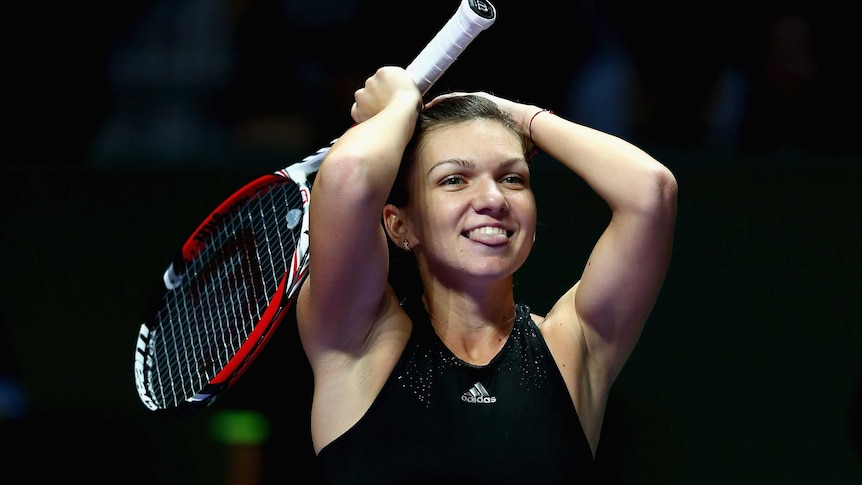 Simona Halep beats Serena Williams at the WTA Finals