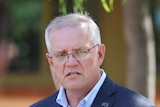 Scott Morrison at a press conference in Alice Springs