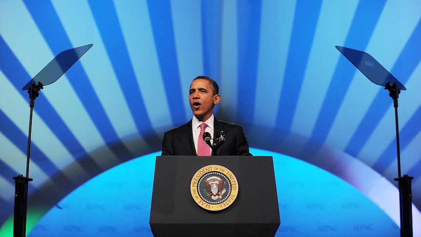Barack Obama addresses AIPAC conference