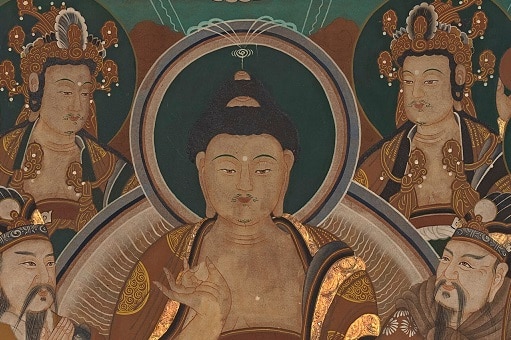 Amitabha Buddha, detail, 20thC Korea