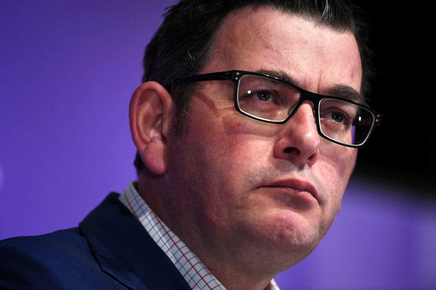 A close-up of Daniel Andrews.