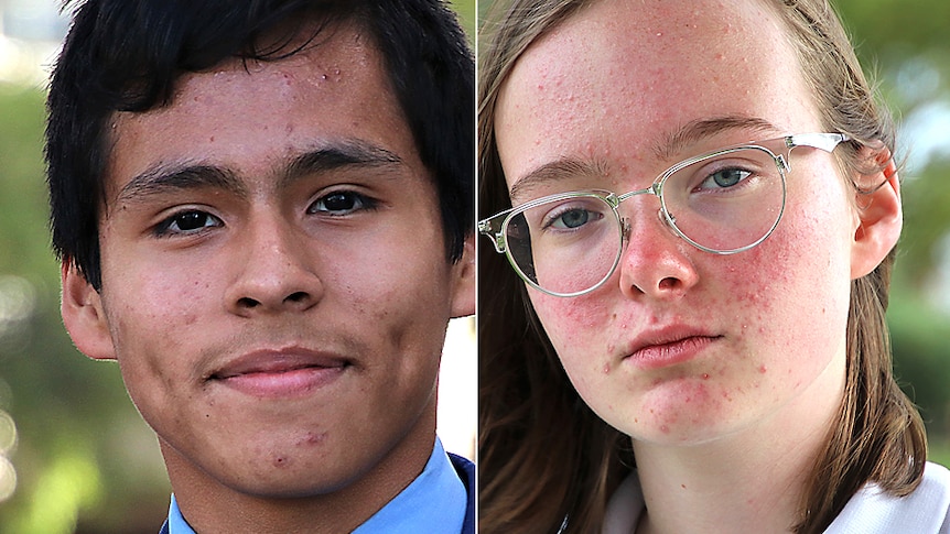 Headshots of two high school students.