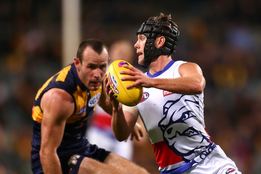 Caleb Daniel on the ball for the Bulldogs