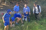 Students search for frogs in Adelaide wetlands