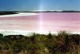 The Pink Lake in Esperance, circa 1970s.